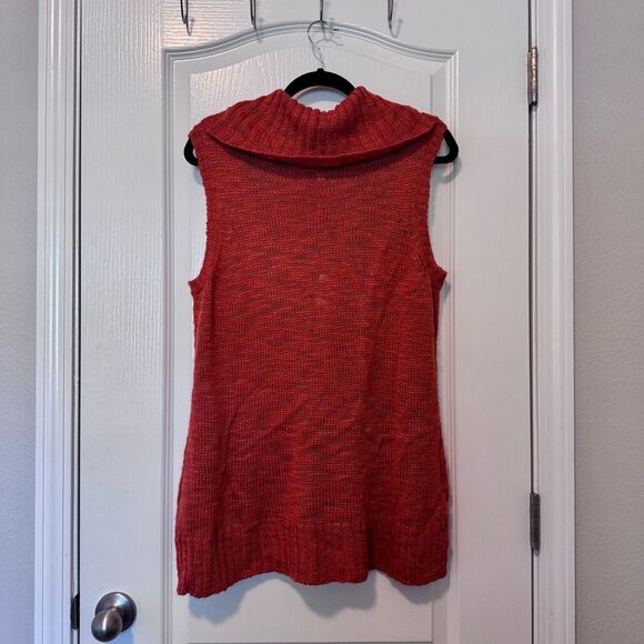 Chico’s Women’s Cassia Orange Cowl-Neck Sleeveless Tunic Sweater Size XL NWT - Picture 5 of 8